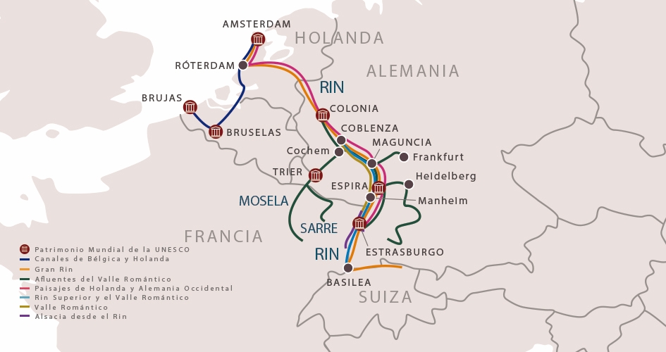 Cruzeiros Fluviais pelo rio Reno